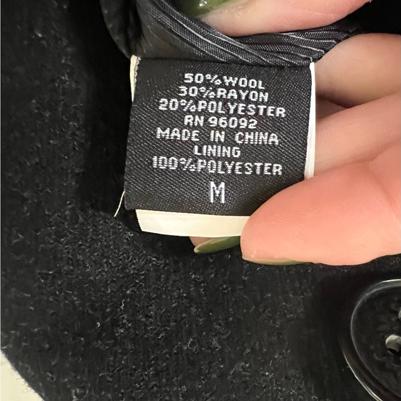 Willi Smith Black Wool Cropped Bell Sleeve Jacket NWT - Picture 14 of 14